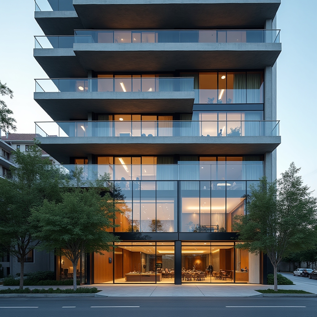 Modern residential tower exterior in Santiago metropolitan area